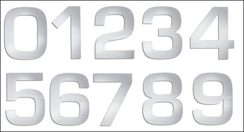 Blomus Hausnummern 0 bis 9 aus Edelstahl, verschiedene Ziffern   68192