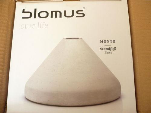 Blomus Monto Standfuß 65442 für 32 + 38 mm D 24 cm H 15 cm Beton/Kunststoff