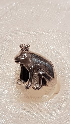 Beads 925ér Silber für Kette / Armband, Froschkönig