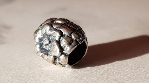 Beads 925ér Silber für Kette / Armband, Blume Erdbeere