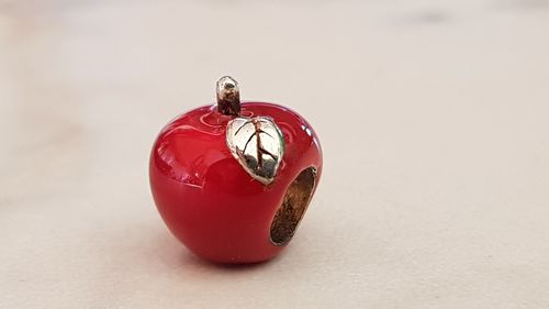 Beads 925ér Silber für Kette / Armband, Roter Apfel