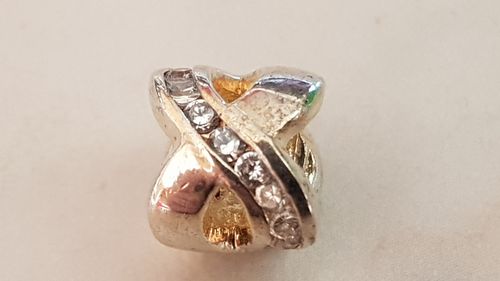 Beads 925ér Silber für Kette / Armband, Glitzerknoten