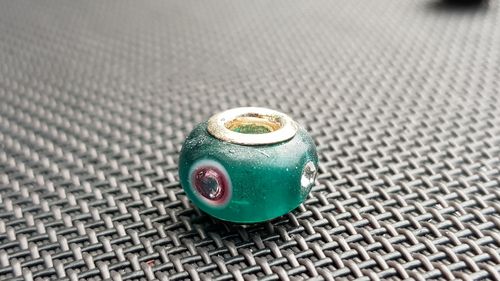 Beads Glas mundgeblasen 925ér Silber für Kette / Armband - grün o.ä. mit Punkten und Glitzersteinen