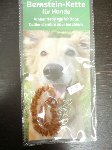 Bernsteinkette für Hunde gegen Zecken / Amber Necklace for Dogs von Maulwurf