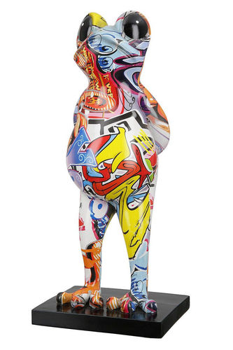 Gilde/Casablanca Design Skulptur Frosch "Street Art" stehend 37812